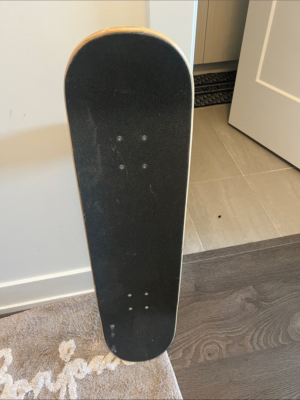 Globe Black & Natural Wood Skateboard Deck